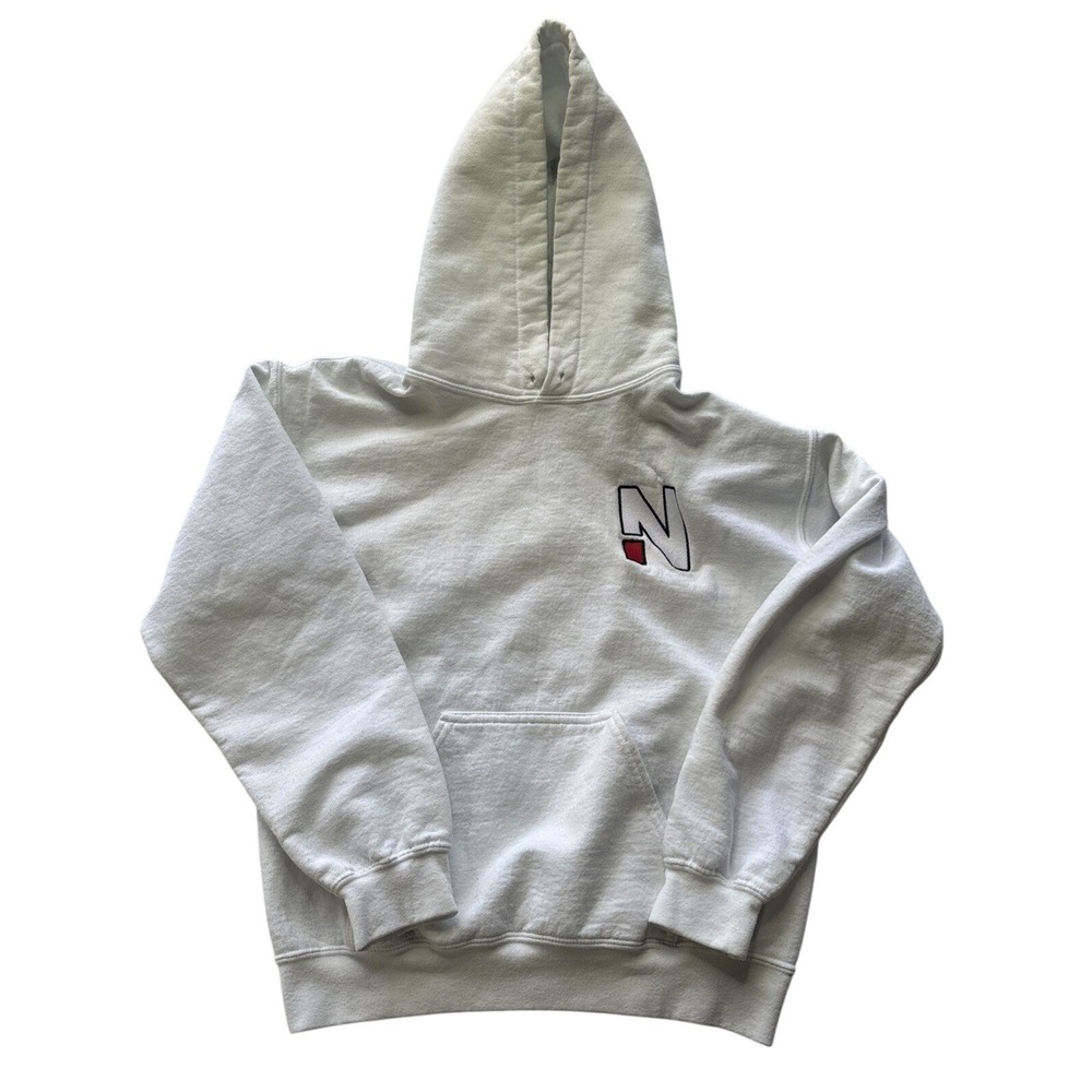 Full Send Nelk Boys Hoodie Mens Sz S White Pullover Heavyweight Cotton